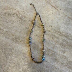Silpada Abalone Shell Bronze Bead Seed Necklace N1729